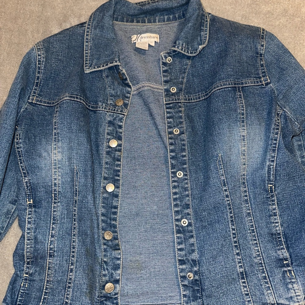 Dressbarn Women's Denim Button-Up Jacket
